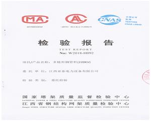220kV多棱形钢管杆检验报告